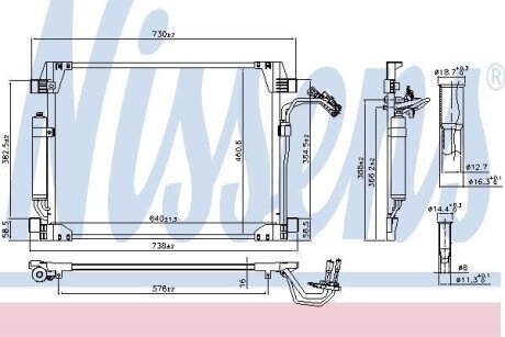 Радіатор кондиціонера NISSENS 940622