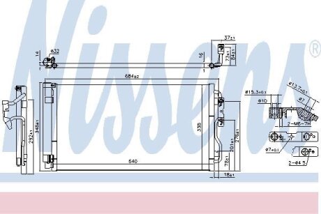 Радіатор кондиціонера NISSENS 940628