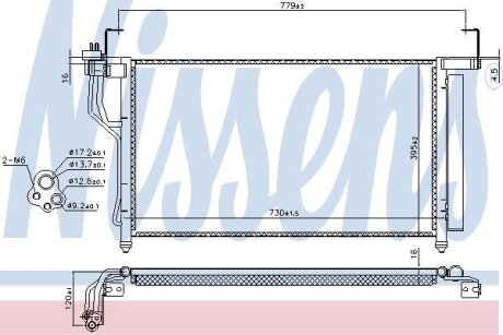 Радіатор кондиціонера NISSENS 940632