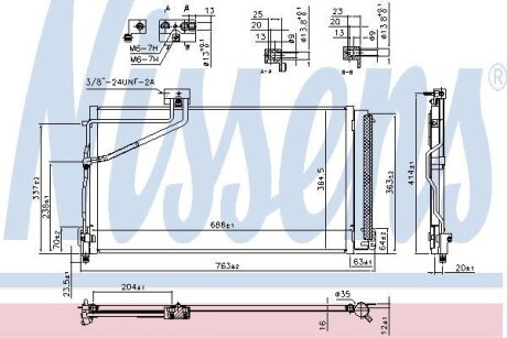 Радіатор кондиціонера NISSENS 940657