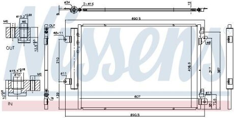 Радіатор кондиціонера NISSENS 940676