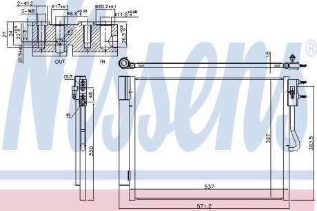 Радіатор кондиціонера NISSENS 940677