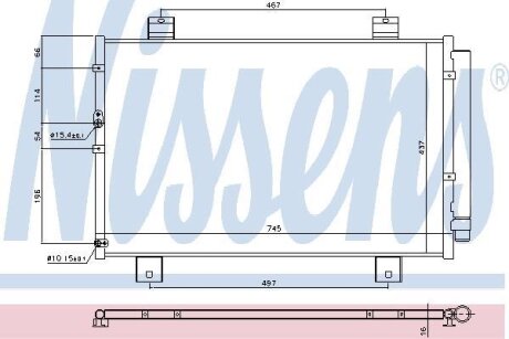 Радіатор кондиціонера NISSENS 940697