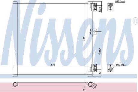 Радіатор кондиціонера NISSENS 940704