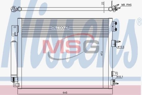 Конденсер кондиционера NISSENS 940706