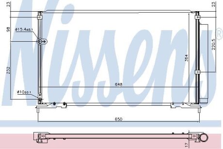 Радіатор кондиціонера NISSENS 940707