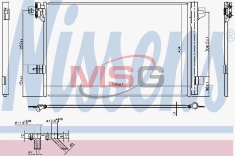 Конденсер кондиционера NISSENS 940732