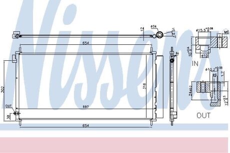 Радіатор кондиціонера NISSENS 941038
