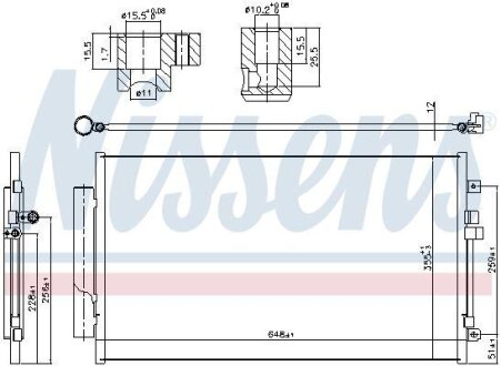 Радіатор кондиціонера NISSENS 941064