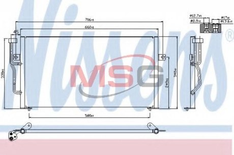 Конденсер кондиционера NISSENS 94305