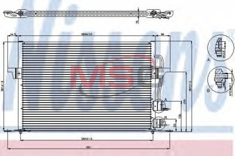 Радиатор кондиционера NISSENS 94308