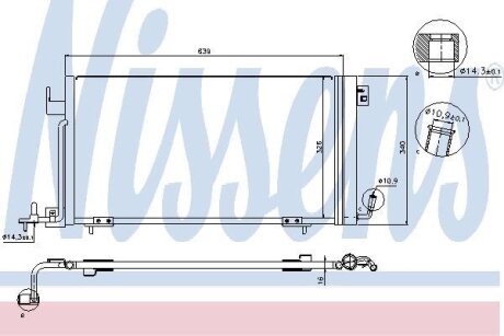 Радіатор кондиціонера NISSENS 94321