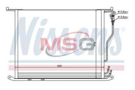 Конденсатор без хладогену NISSENS 94380