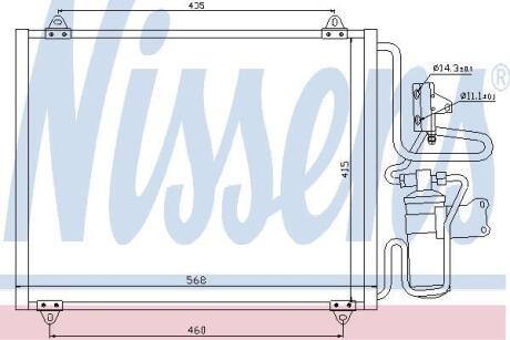 Радiатор кондицiонера NISSENS 94440