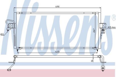 Радіатор кондиціонера NISSENS 94494