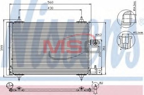 Радиатор кондиционера NISSENS 94534