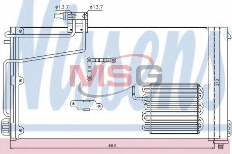 Конденсер кондиционера NISSENS 94545