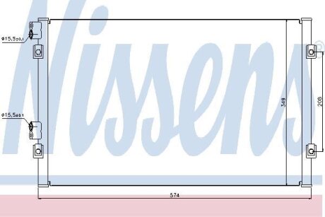 Радіатор кондиціонера NISSENS 94555