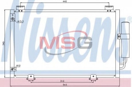 Конденсер кондиционера NISSENS 94581