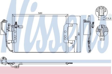 Конденсер кондиционера NISSENS 94588