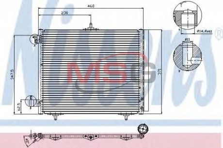 Радиатор кондиционера NISSENS 94595