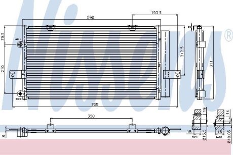 Радіатор кондиціонера NISSENS 94652