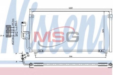 Конденсер кондиционера NISSENS 94702