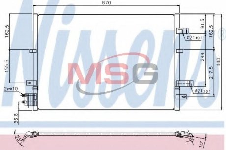 Конденсер кондиционера NISSENS 94777