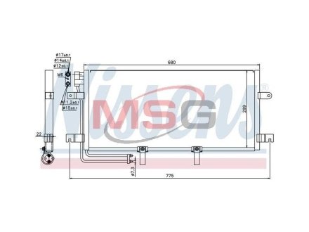 Конденсер кондиционера NISSENS 94834