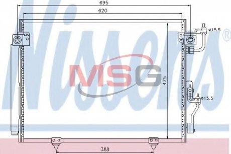 Конденсер кондиционера NISSENS 94864