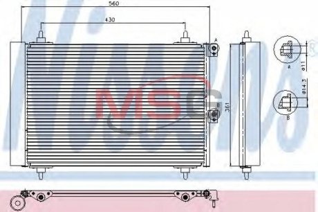 Радиатор кондиционера NISSENS 94870