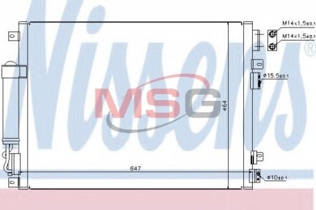 Конденсер кондиціонера NISSENS 94874