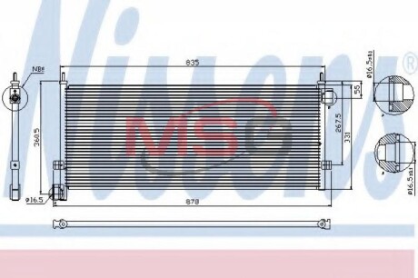 Радиатор кондиционера NISSENS 94903