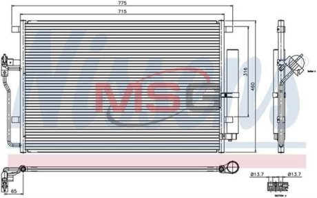 Радиатор кондиционера NISSENS 94917