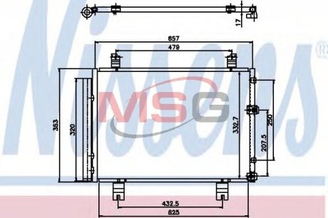 Конденсер кондиционера NISSENS 94950