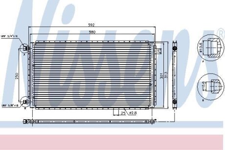 Радіатор кондиціонера NISSENS 94961