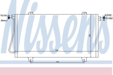 Конденсер кондиционера NISSENS 94989