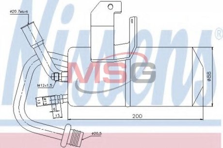 Осушувач кондиціонера NISSENS 95317