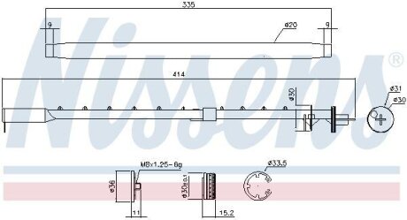Осушувач кондиціонера NISSENS 95580