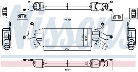 Радиатор интеркулера NISSENS 96086