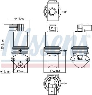 Клапан рециркуляции ВГ (EGR) First Fit NISSENS 98202