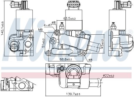 Клапан EGR NISSENS 98204