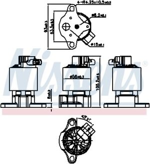 Клапан EGR NISSENS 98206