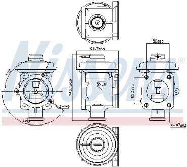 Клапан рециркуляции ВГ (EGR) First Fit NISSENS 98219