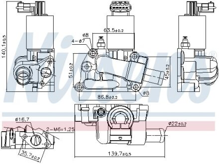 Клапан EGR NISSENS 98227