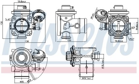 Клапан рециркуляции ВГ (EGR) First Fit NISSENS 98304