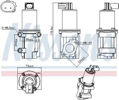Клапан EGR NISSENS 98306