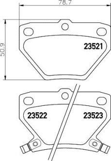 Колодки гальмові дискові задні Toyota Yaris, Corolla 1.3, 1.4, 1.5, 1.6 (01-05) NISSHINBO NP1032