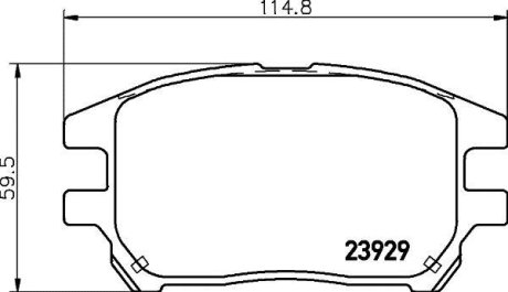 Колодки тормозные дисковые передние Lexus RX 300 (00-03) NISSHINBO NP1076