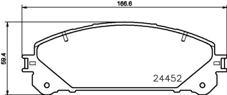 Колодки гальмівні дискові передні Strong Ceramic Lexus RX 350, 450 (08-)/Lexus NX 200t, 300h (14-)/RAV-4 2.0 (15-) NISSHINBO NP1109SC